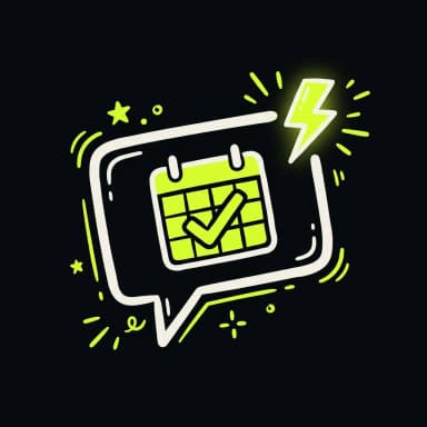 Doodle chat bubble booking a lime calendar slot — AI sales assistants