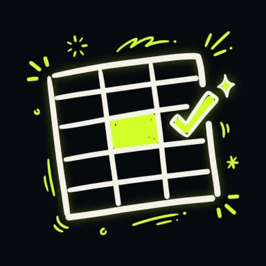 Doodle spreadsheet with a lime cell — built for non-tech teams