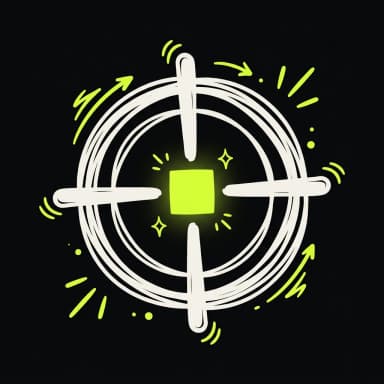 Doodle crosshair with a lime pixel — pixel configuration and tracking