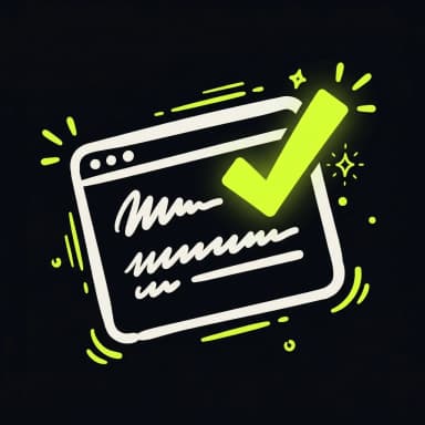 Doodle page with a lime checkmark — on-page SEO