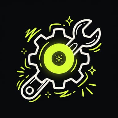 Doodle gear and wrench with lime core — technical SEO