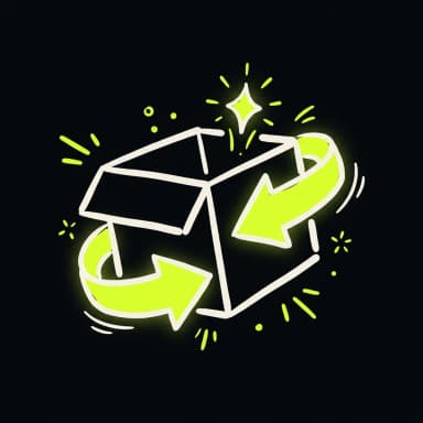 Doodle box with lime repeat arrows — subscription campaigns