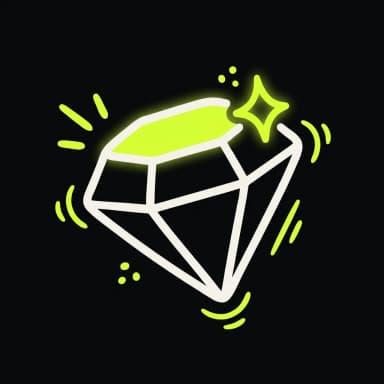 Doodle gem with a lime facet — beauty that sells