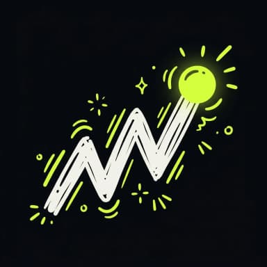 Doodle rising line graph with a lime data point — trackable and scalable